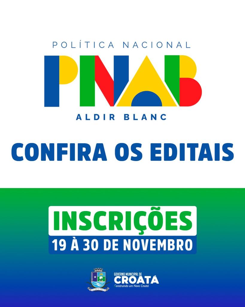 Inscrições para as ações artísticas e culturais de fomento da Política Nacional Aldir Blanc – PNBA!