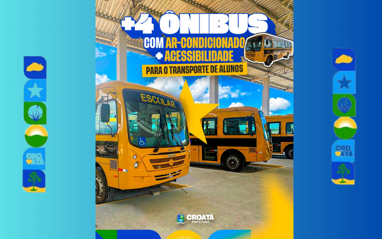 +4 ônibus, com ar condicionado e +acessibilidade